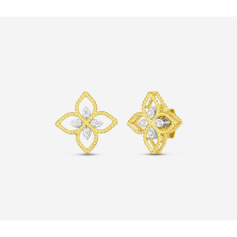 18k Yellow Gold & Diamond Earrings - 7772717AJERX-Roberto Coin-Renee Taylor Gallery