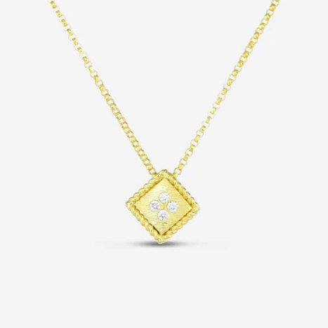 18k Yellow Gold & Diamond Palazzo Ducale Single Necklace - 7772873AYCHX-Roberto Coin-Renee Taylor Gallery