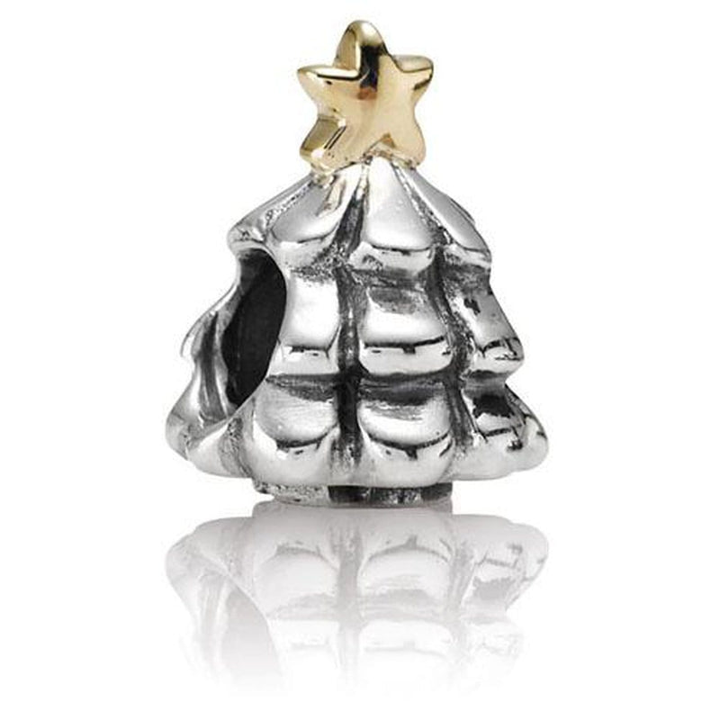 Christmas Tree 14K Gold & Sterling Silver Charm - 790365-Pandora-Renee Taylor Gallery