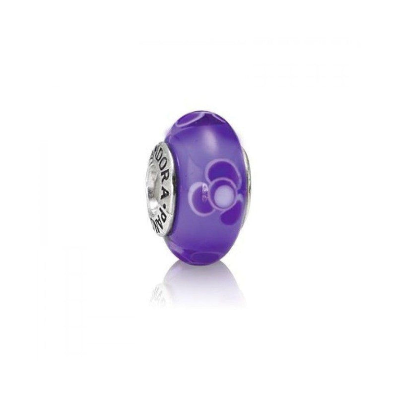 Purple Flower For U Glass Charm - 790643-Pandora-Renee Taylor Gallery