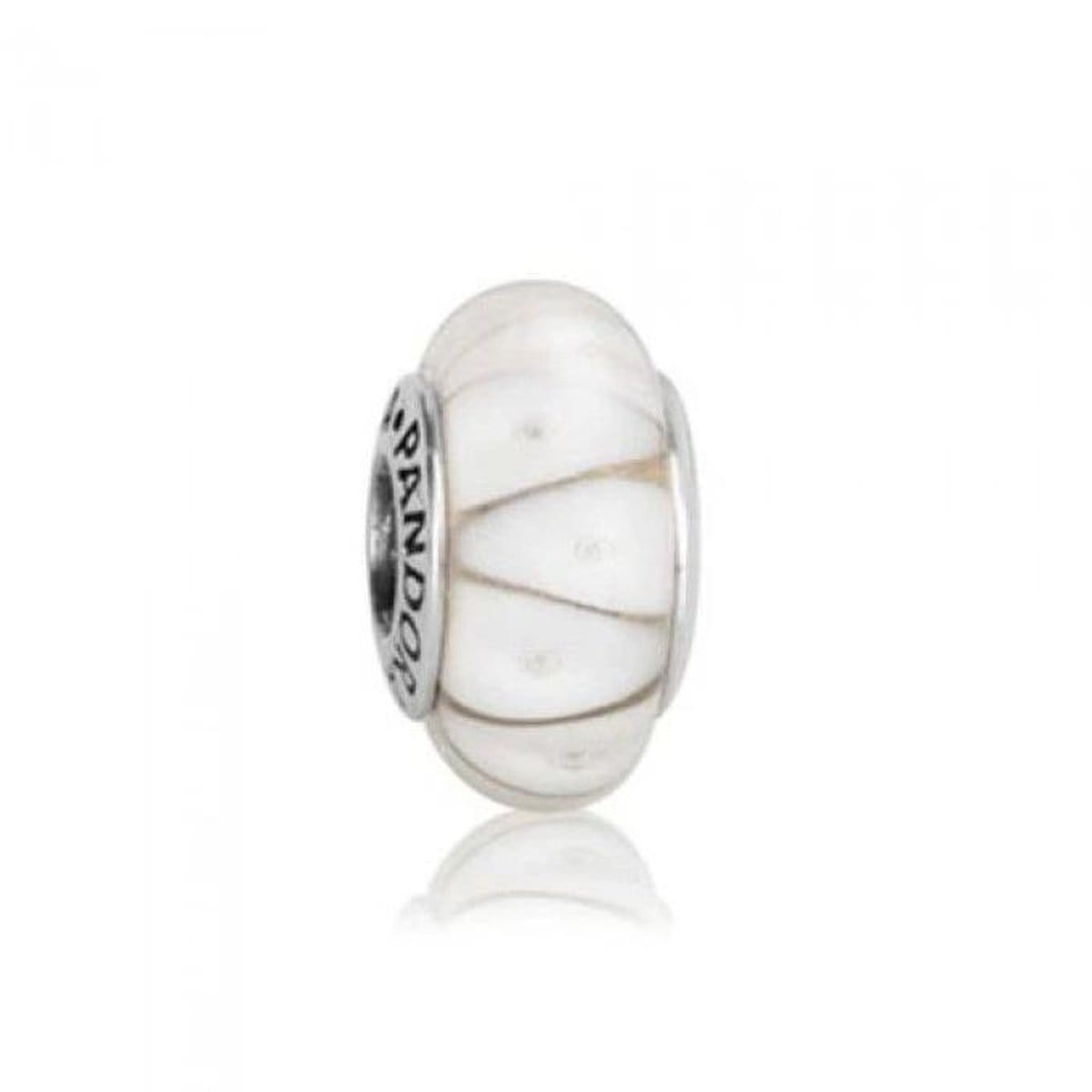 Murano Clear Glass Ring, Modern Transparent Colorful Polka