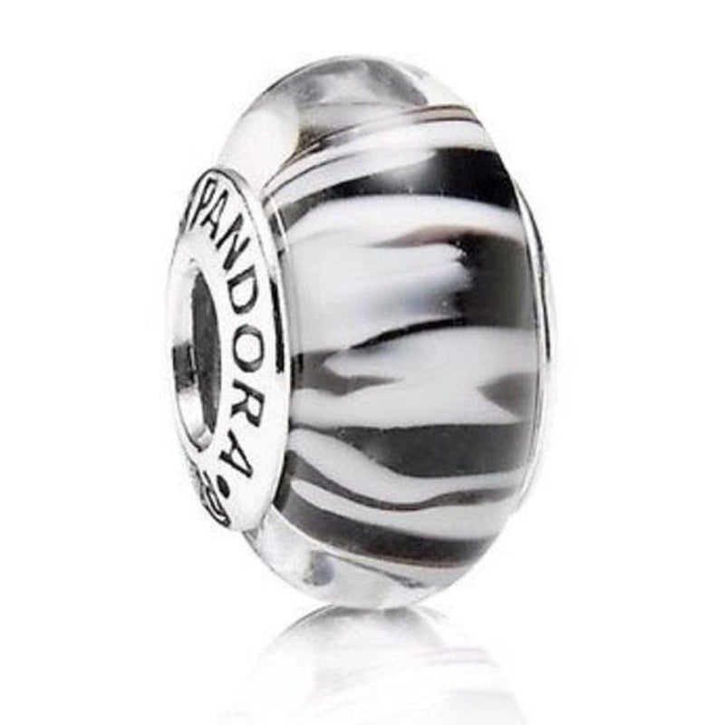 Zebra Murano Glass Charm - 790938-Pandora-Renee Taylor Gallery