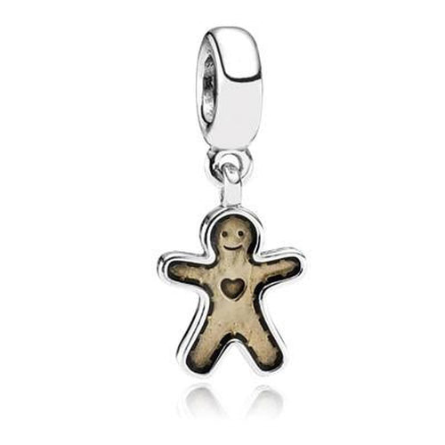 Gingerbread Man Golden Transparent Enamel Charm - 790997EN29-Pandora-Renee Taylor Gallery