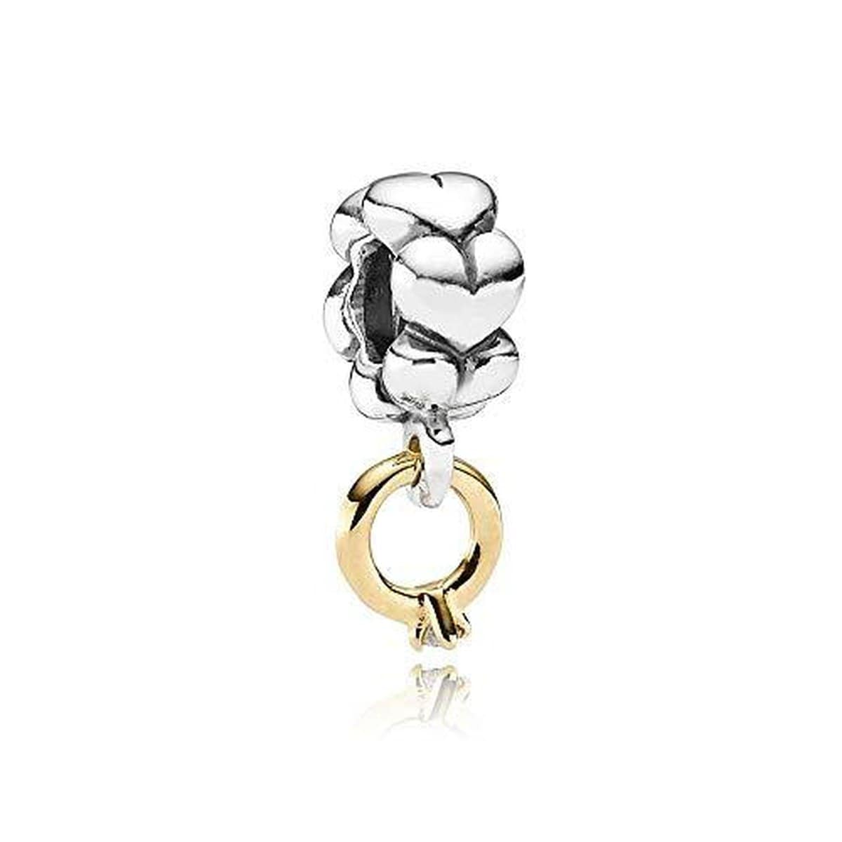 アクセサリー Pandora Diamond 14k Charm I Do 14K Gold & Silver Diamond Charm - 790999D - Pandora