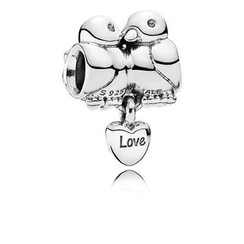 Love Birds Sterling Silver Charm - 791033-Pandora-Renee Taylor Gallery