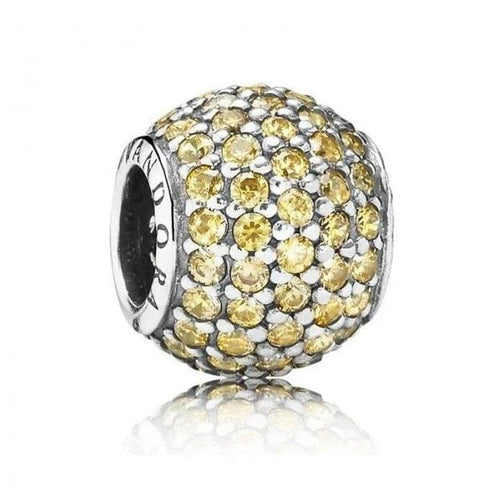 Pave Lights Fancy Golden Colored Cubic Zirconia Charm - 791051FCZ-Pandora-Renee Taylor Gallery