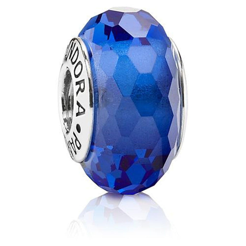 Blue Fascinating Murano Glass Charm - 791067-Pandora-Renee Taylor Gallery