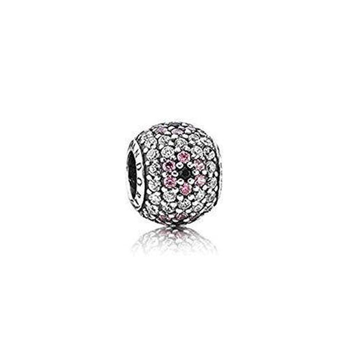Bead Shimmering Blossom Clear, Black & Pink Charm - 791129CZ-Pandora-Renee Taylor Gallery