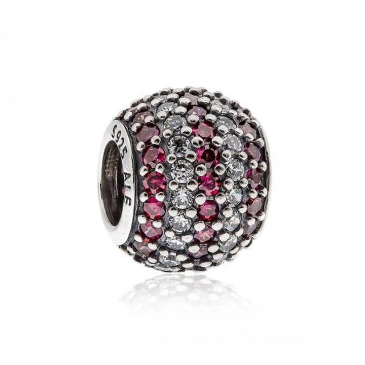 Red Nautical Pave' Lights, Red Crystal & Clear Cubic Zirconia Charm - 791172CZR-Pandora-Renee Taylor Gallery