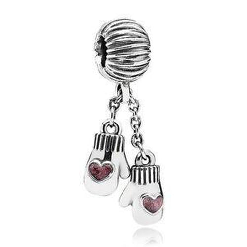 Winter Mittens Pink Enamel Charm - 791181EN46-Pandora-Renee Taylor Gallery