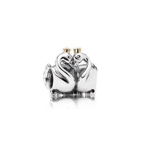 Swan Embrace 14K Gold & Silver Charm - 791189-Pandora-Renee Taylor Gallery