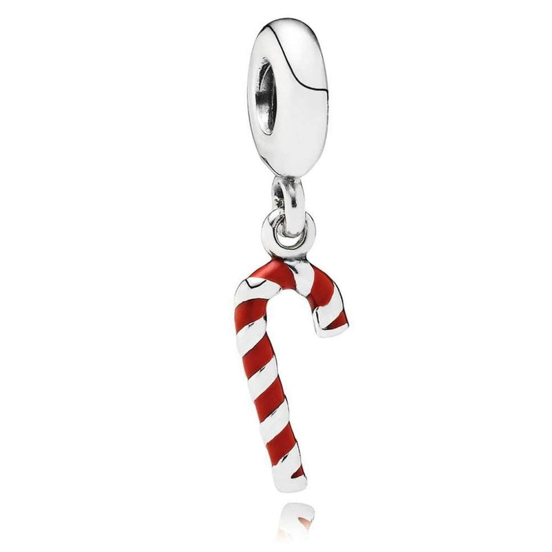 Candy Cane Red Enamel Charm - 791193EN09-Pandora-Renee Taylor Gallery