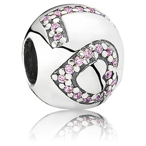 Surrounded by Love Pink Cubic Zirconia Charm - 791196PCZ-Pandora-Renee Taylor Gallery