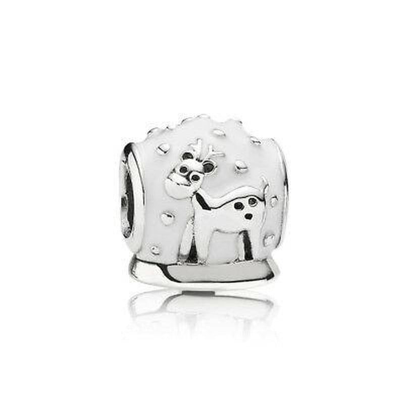 Snow Globe White Enamel Charm - 791228EN12-Pandora-Renee Taylor Gallery