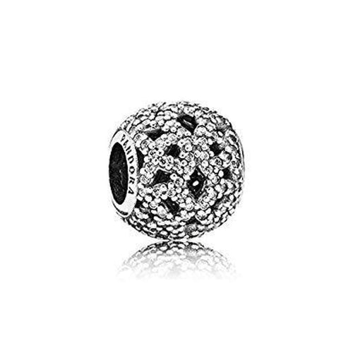 Bead Shimmering Lace Clear Cubic Zirconia Charm - 791284CZ-Pandora-Renee Taylor Gallery