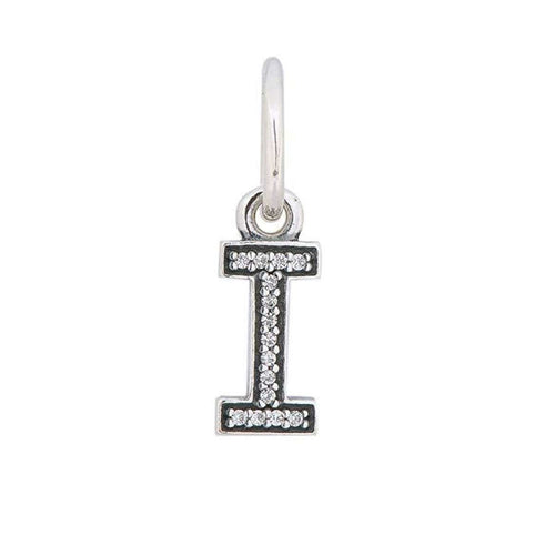 Letter I Clear Cubic Zirconia Charm - 791321CZ-Pandora-Renee Taylor Gallery