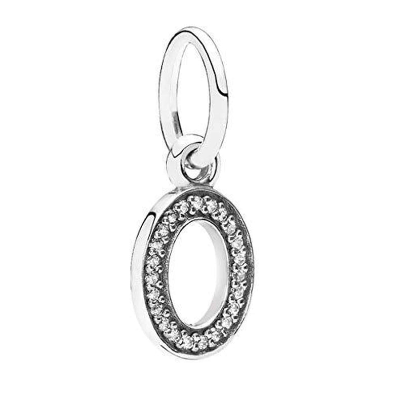 Letter O Clear Cubic Zirconia Charm - 791327CZ-Pandora-Renee Taylor Gallery