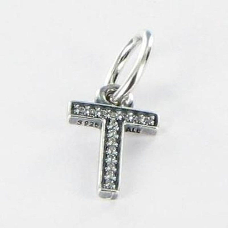 Letter T Clear Cubic Zirconia Charm - 791332CZ-Pandora-Renee Taylor Gallery