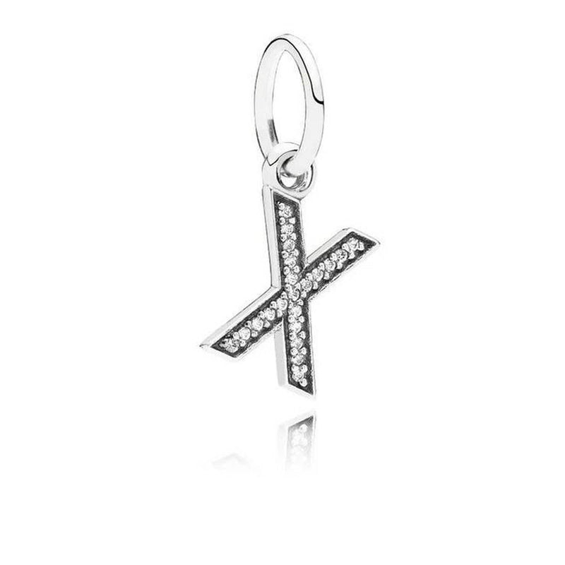 Letter X Clear Cubic Zirconia Charm - 791336CZ-Pandora-Renee Taylor Gallery