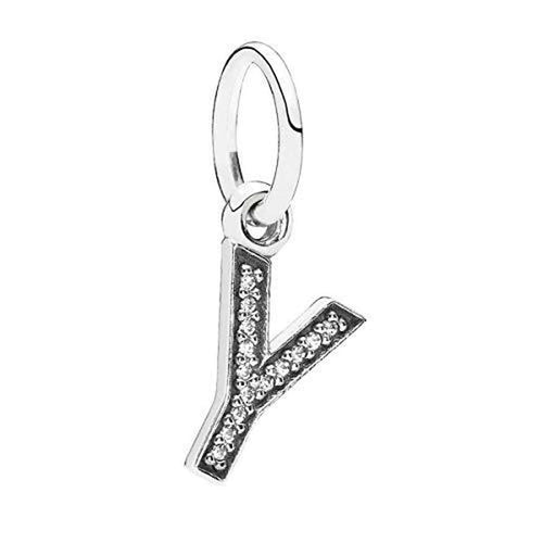 Letter Y Clear Cubic Zirconia Charm - 791337CZ-Pandora-Renee Taylor Gallery