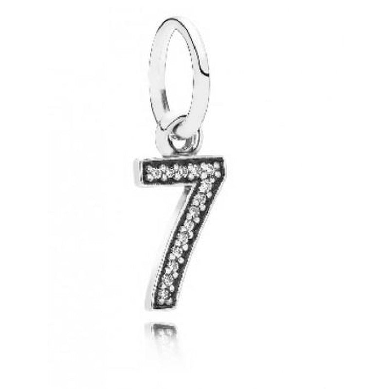 Number 7 Clear Cubic Zirconia Charm - 791345CZ-Pandora-Renee Taylor Gallery