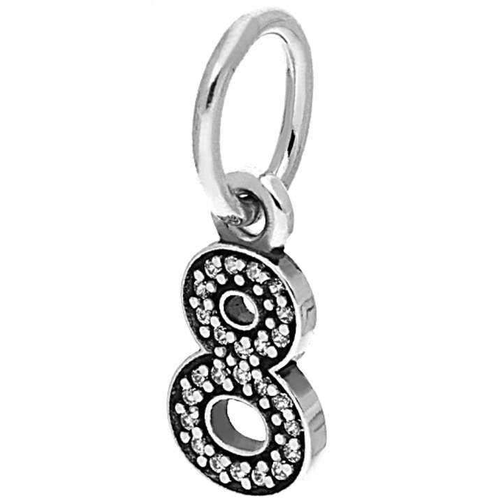 Number 8 Clear Cubic Zirconia Charm - 791346CZ-Pandora-Renee Taylor Gallery