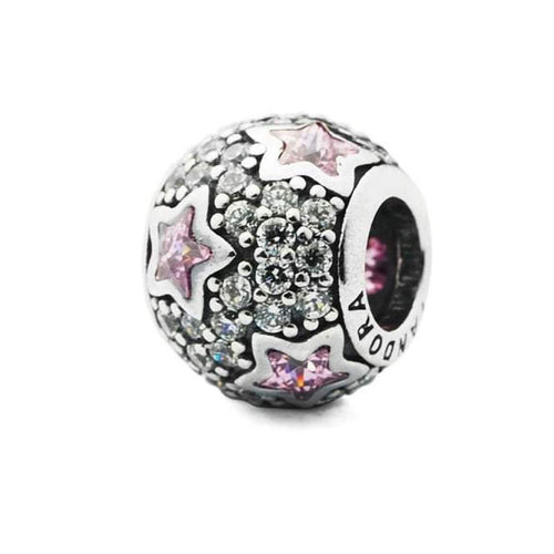 Follow the Stars, Pink & Clear Cubic Zirconia Charm - 791382PCZ-Pandora-Renee Taylor Gallery
