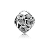 Floral Hear Padlock Charm - 791397-Pandora-Renee Taylor Gallery
