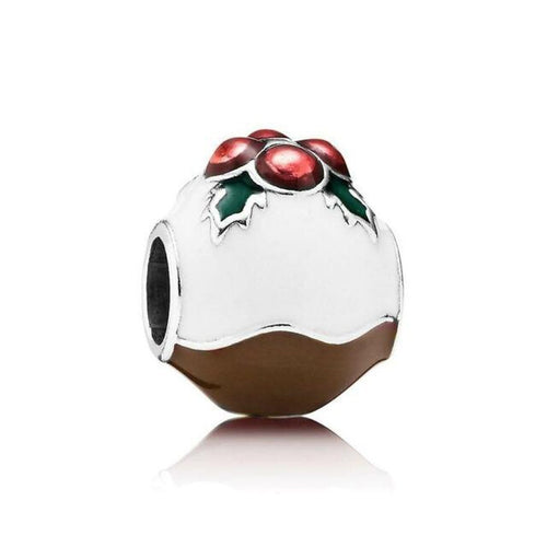 Christmas Pudding Mixed Enamels Charm - 791412ENMX-Pandora-Renee Taylor Gallery