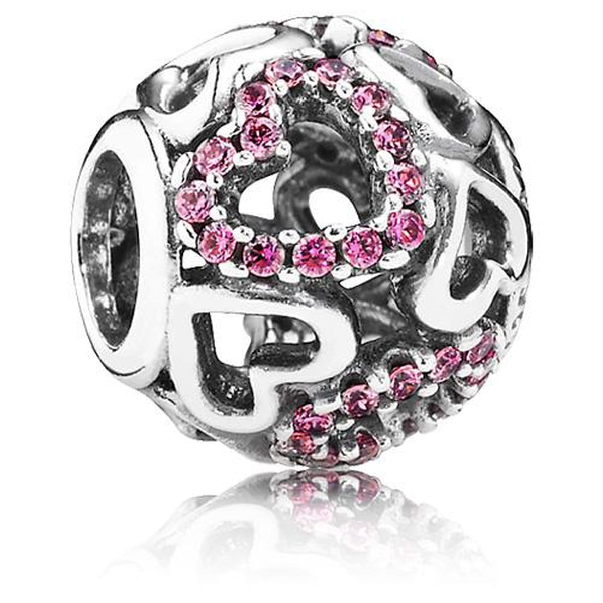 Falling in Love Pink Cubic Zirconia Charm - 791424CZS - Pandora