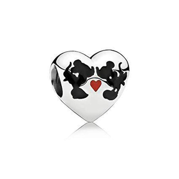 Disney, Minnie & Mickey Kiss Charm - 791443ENMX-Pandora-Renee Taylor Gallery