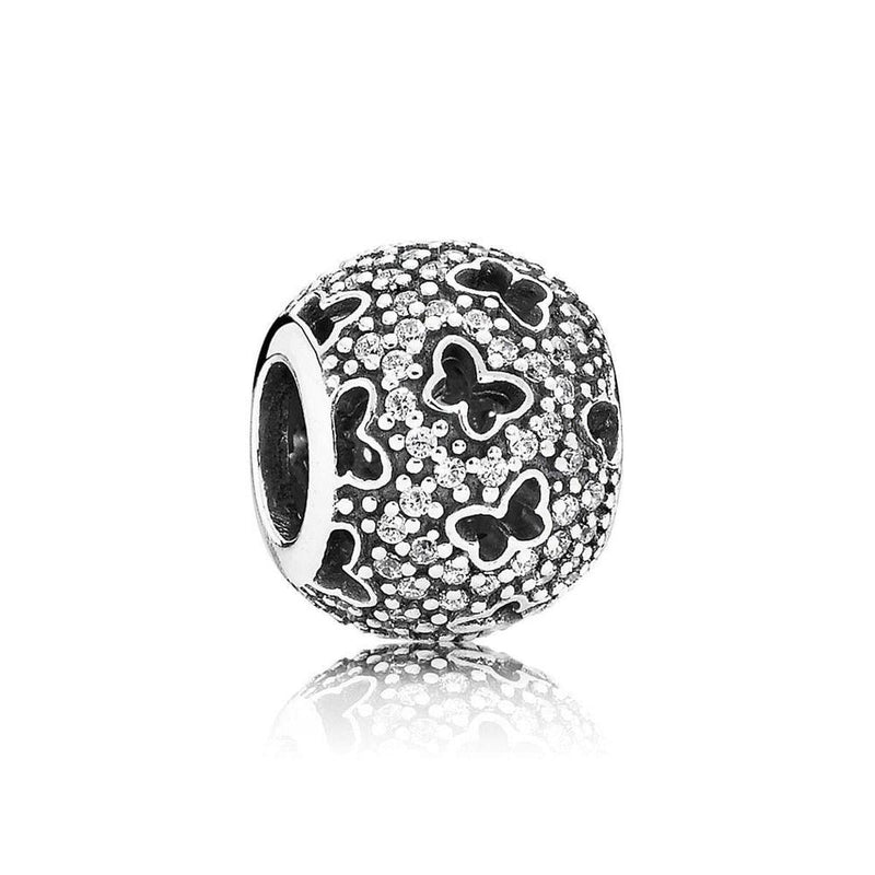 Bead Fluttering Butterflies Clear Cubic Zirconia Charm - 791482CZ-Pandora-Renee Taylor Gallery