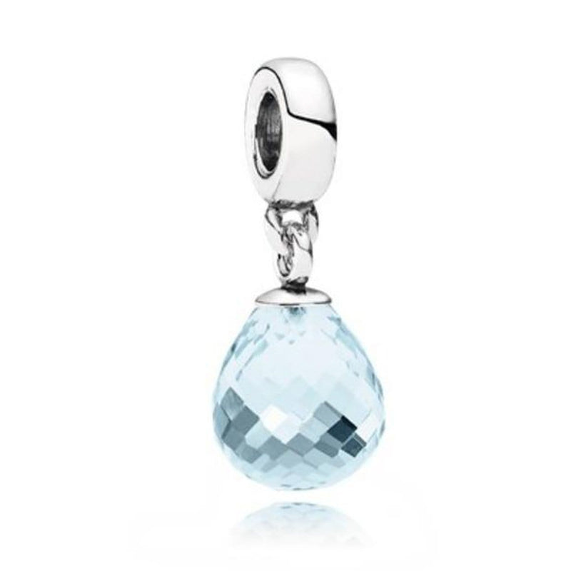 Ice Blue Faceted Beauty Murano Glass Charm - 791602CLB-Pandora-Renee Taylor Gallery