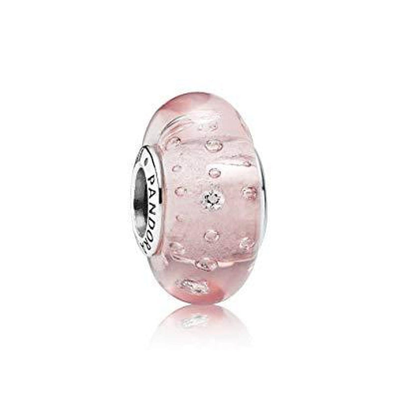 Pink Effervescence Murano Glass Charm - 791615CZ-Pandora-Renee Taylor Gallery