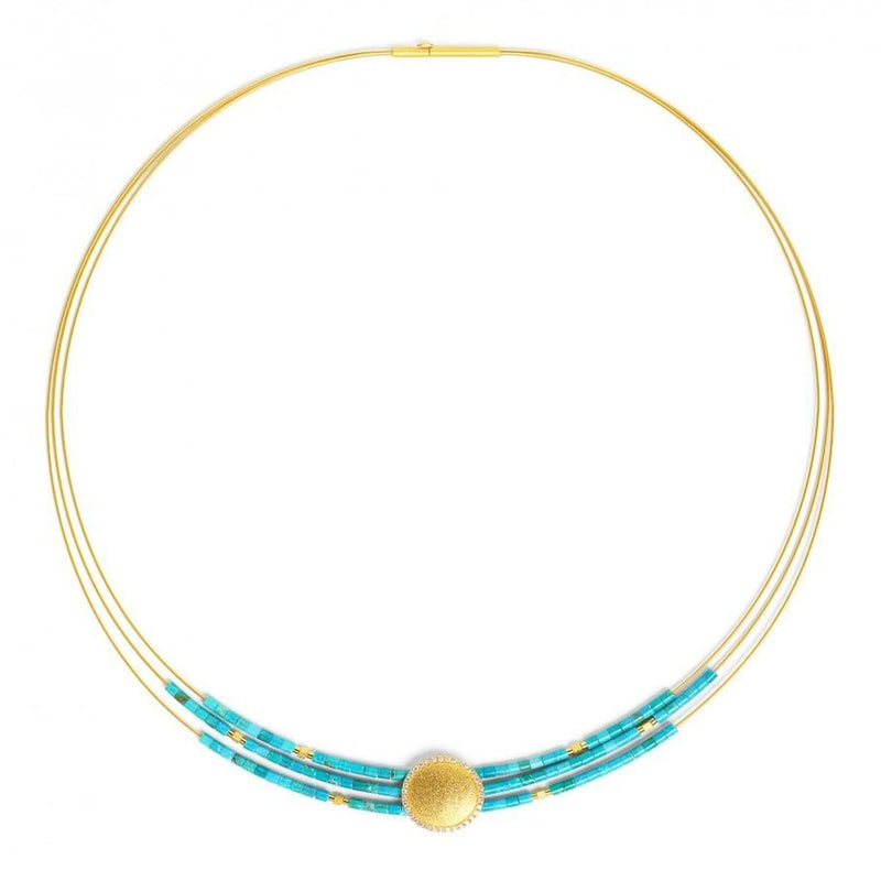 Sunti Blue Turquoise Necklace - 84111256-Bernd Wolf-Renee Taylor Gallery