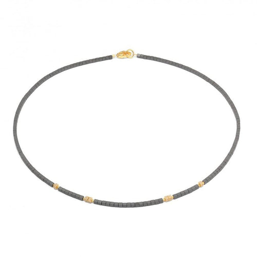 Cubesi Hematite Necklace - 84438276-Bernd Wolf-Renee Taylor Gallery