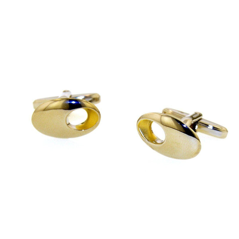 Yellow Gold Plated Sterling Silver Cufflinks - 84/00086-0-RH/Y-Breuning-Renee Taylor Gallery
