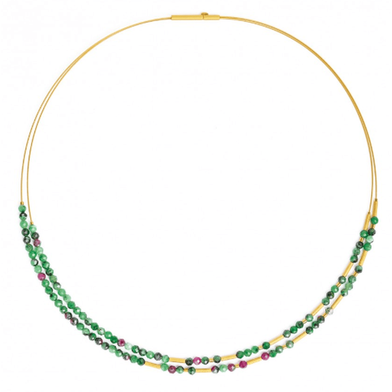 Clinzo Ruby Zoisite Necklace - 85228086-Bernd Wolf-Renee Taylor Gallery