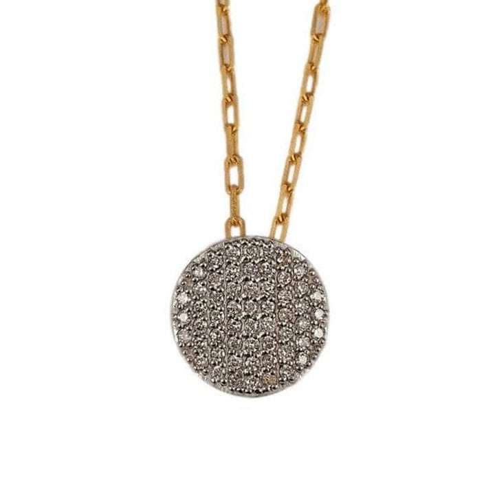 14K Gold & Diamond Disc Necklace - M8688-Marika-Renee Taylor Gallery