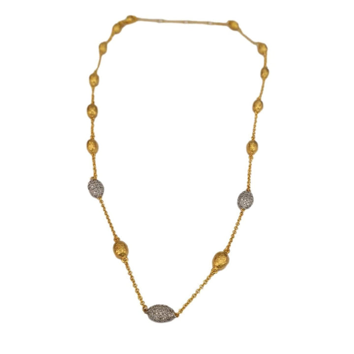 14K Gold & Diamond Stations Necklace - M8695-Marika-Renee Taylor Gallery