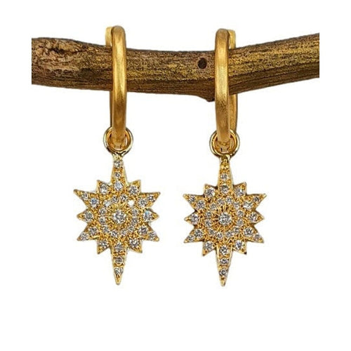 Marika 14k Gold & Diamond Starburst Earrings - M8755-Marika-Renee Taylor Gallery