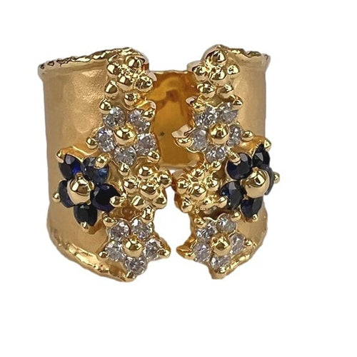 Marika Diamond & Sapphire 14k Gold Ring - M8762-Marika-Renee Taylor Gallery