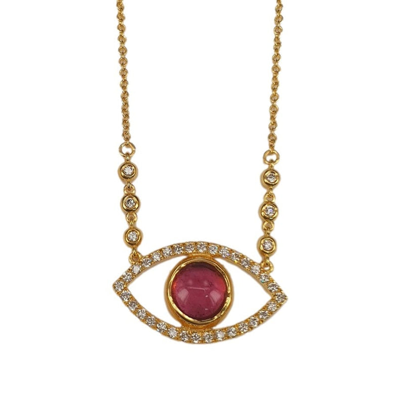 Marika Diamond & Tourmaline 14k Gold Eye Necklace - MA8791-Marika-Renee Taylor Gallery