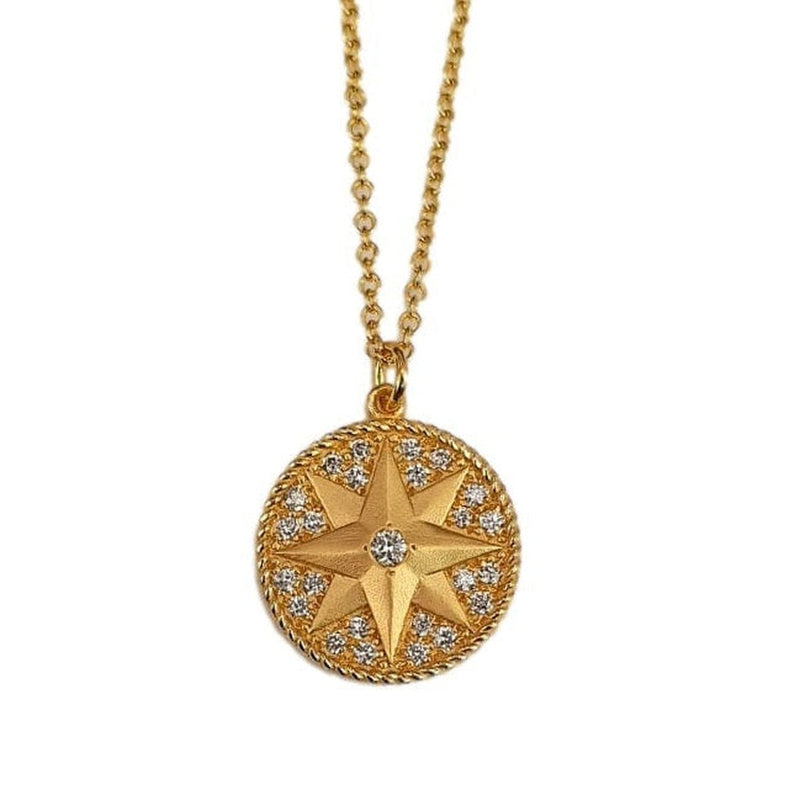 14K Gold & Diamond Star Necklace - M8826-Marika-Renee Taylor Gallery
