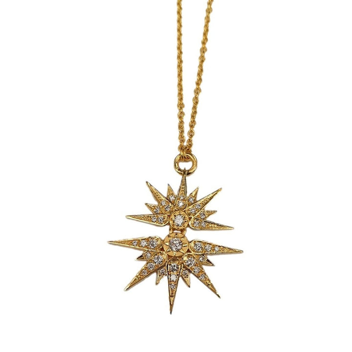 14K Gold & Diamond Starburst Necklace - M8829-Marika-Renee Taylor Gallery