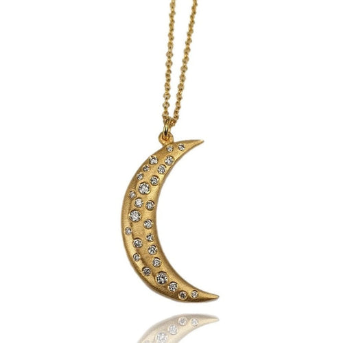 Marika 14k Gold & Diamond Moon Necklace - M8838-Marika-Renee Taylor Gallery