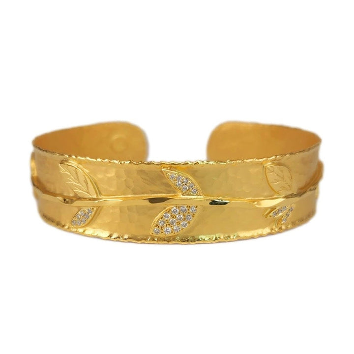 14K Gold & Diamond Vine Cuff - M8863-Marika-Renee Taylor Gallery