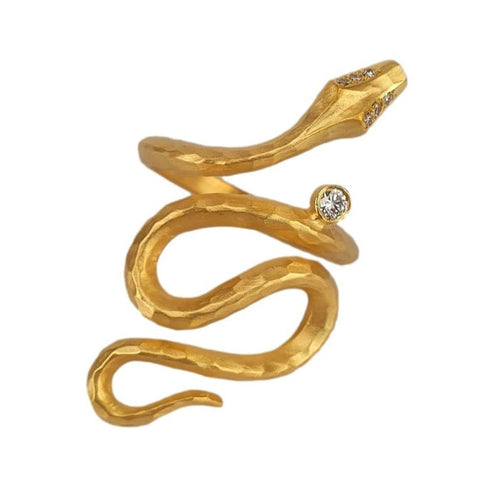 Marika 14k Gold & Diamond Snake Ring - M8865-Marika-Renee Taylor Gallery