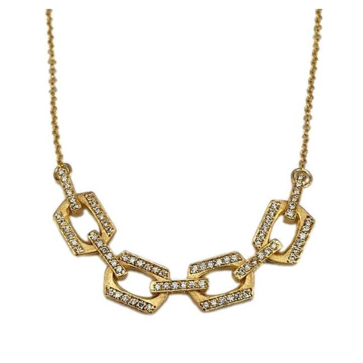 14K Gold & Diamond Link Necklace - M8918-Marika-Renee Taylor Gallery