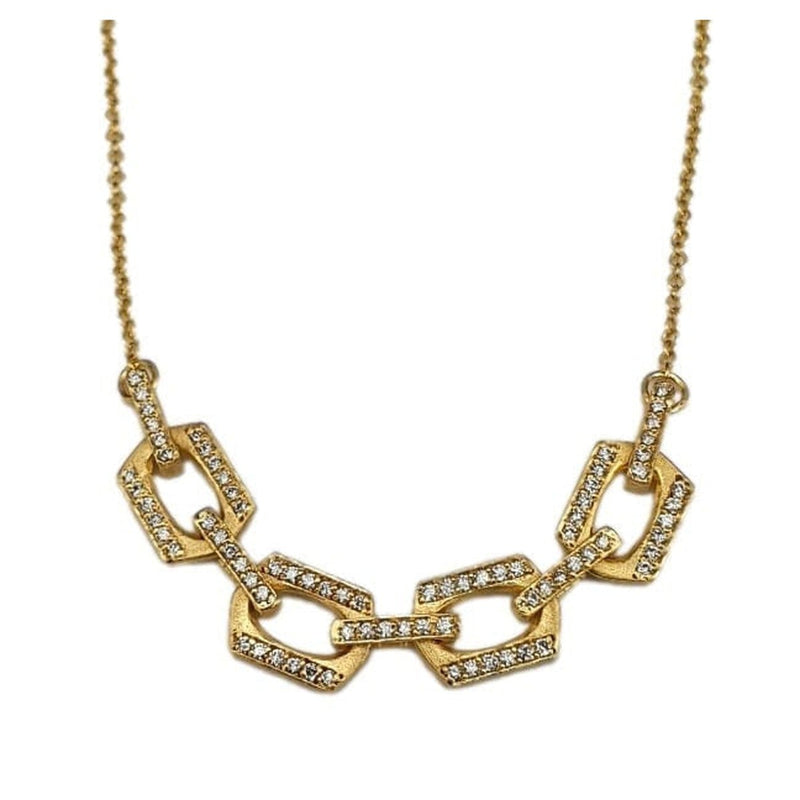 Marika Diamond & 14k Gold Link Necklace - MA8918-Marika-Renee Taylor Gallery